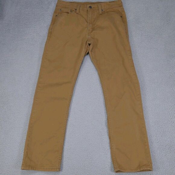 Levi's 513 Jeans Men's 32x29 Straight Fit Flex Stretch Brown Beige - Picture 2 of 15
